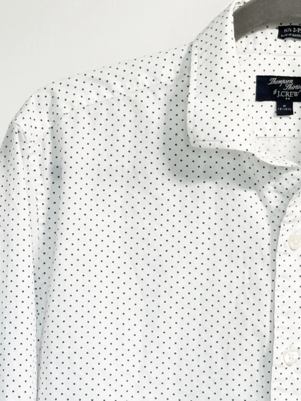 J.Crew Thompson Shirtings Polka Dot Shirt Men’s M 15-15.5 Cotton